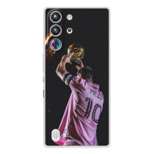 Чехол Месси футболист для ZTE Nubia RedMagic 10 Pro (Месси с кубом)
