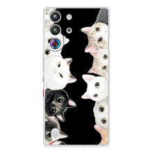 Чехол на ZTE Нюбия РедМаджик 10 Про с Котами (VPrint) (Взгляд котов)