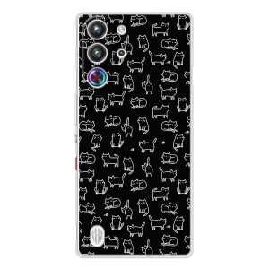 Чехол на тематику: Коты для ZTE Nubia RedMagic 10 Pro – Котики на черном