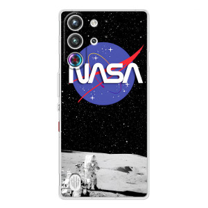 Силіконовый бампер з принтом "Наса" на ZTE Nubia RedMagic 10 Pro – Nasa на місяці