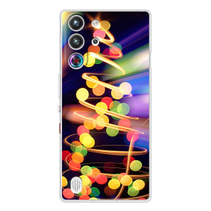 Чехол Новогодняя Елка на ZTE Nubia RedMagic 10 Pro – Гирлянды