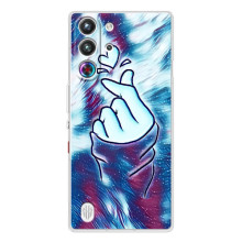 Чехол с принтом для ZTE Nubia RedMagic 10 Pro (AlphaPrint - Знак сердечка)