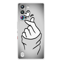 Чехол с принтом для ZTE Nubia RedMagic 10 Pro (AlphaPrint - Знак сердечка) – Значок Love