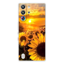 Чехол с Цветами для ZTE Nubia RedMagic 10 Pro (поле подсолнухов)