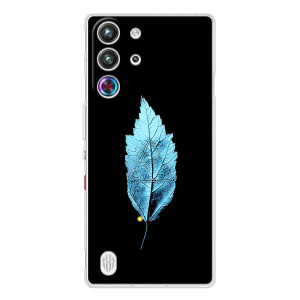 Чохол з картинками на чорному фоні для ZTE Nubia RedMagic 10 Pro – Листя