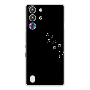 Чохол з картинками на чорному фоні для ZTE Nubia RedMagic 10 Pro – Ноти