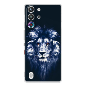 Чехол с картинкой на ZTE Nubia RedMagic 10 Pro – Лев - синий