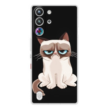 Чехол с принтом для ZTE Nubia RedMagic 10 Pro (AlphaPrint) Модные коты (Грустный кот)