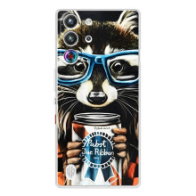 Чехол с принтом для ZTE Нюбия РедМаджик 10 Про - (Прикольные) (AlphaPrint) (Енот с банкой)