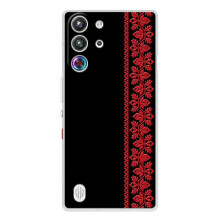Силиконовый Чехол на ZTE Nubia RedMagic 10 Pro с картинкой Вышиванки – Вышиванка на черном