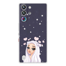 Чехол Стильные девушки на ZTE Nubia RedMagic 10 Pro (Девушка и сердечки)