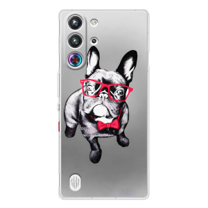 Чохол (ТПУ) Милі песики для ZTE Nubia RedMagic 10 Pro (Бульдог в окулярах)