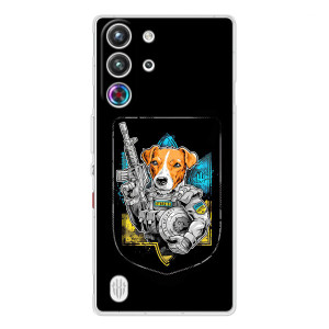 Чехол с принтом для ZTE Nubia RedMagic 10 Pro – Патрон Воин