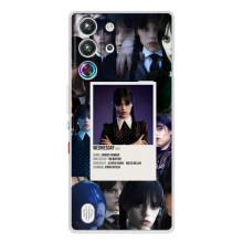 Чехлы Венсдей на ZTE Nubia RedMagic 10 Pro Уэнсдей (AlphaPrint) – коллаж Уэнздей