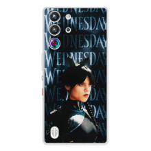 Чехлы Венсдей на ZTE Nubia RedMagic 10 Pro Уэнсдей (AlphaPrint) – Уэнздей кошка