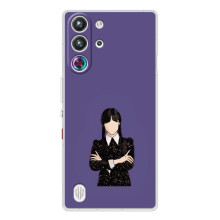 Чехлы Венсдей на ZTE Nubia RedMagic 10 Pro Уэнсдей (AlphaPrint) – Уэнздей в черном