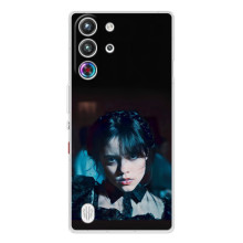 Чехлы Венсдей на ZTE Nubia RedMagic 10 Pro Уэнсдей (AlphaPrint) – взгляд Уэнздей