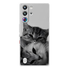 Чехол с рисунком кот на ZTE Nubia RedMagic 10 Pro (Пара котов)
