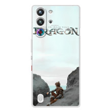 Чехол как приручить дракона на ZTE Nubia RedMagic 10 Pro (Дракон лого)