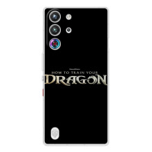 Чохол з принтом дракон Беззубик ЗТЕ Нюбія РедМажиг 10 Про – Напис Дракон