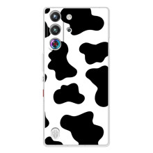 Чехол с принтом коровы на ZTE Нюбия РедМаджик 10 Про (Черный принт)