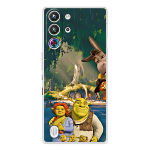Печатный чехол с принтом Шрек для ZTE Nubia RedMagic 10 Pro – Шрек и Фиона