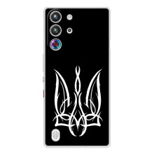Чехол с украинским гербом на ZTE Nubia RedMagic 10 Pro (Герб на черном)