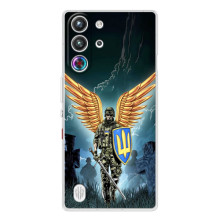 Чохол з українським воїном на ZTE Nubia RedMagic 10 Pro – Крилатий воїн