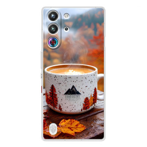 Чехол с уникальным дизайном «Осень с кофе» для ZTE Nubia RedMagic 10 Pro