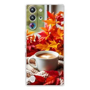 Чехол с уникальным дизайном «Осень с кофе» для ZTE Nubia RedMagic 10 Pro