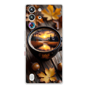 Чехол с уникальным дизайном «Осень с кофе» для ZTE Nubia RedMagic 10 Pro