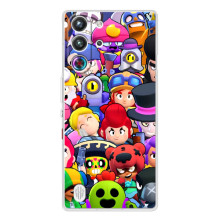 Силиконовый Чехол на ZTE Nubia RedMagic 10 Pro с картинкой Brawl Stars (Персонажи)