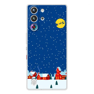 Силіконовий бампер на різдво для ZTE Nubia RedMagic 10 Pro (Місто в снігу)