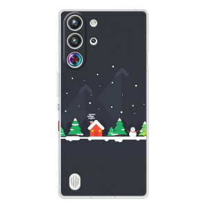Силіконовий бампер на різдво для ZTE Nubia RedMagic 10 Pro (Місто зимове)