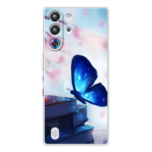 Силіконовий бампер з картинкою звірів для ZTE Nubia RedMagic 10 Pro – Метелик синій