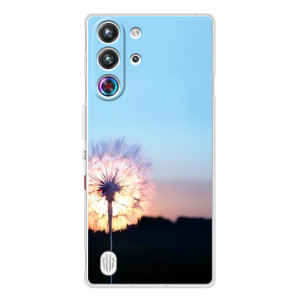 Силиконовый Чехол с одуванчиками на ZTE Nubia RedMagic 10 Pro – Закат с одуванчиком