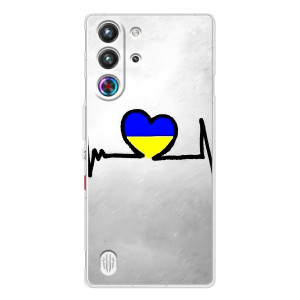Силиконовый Чехол на ZTE Nubia RedMagic 10 Pro (Я-Украина) – Украинская кардиограмма