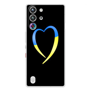Силиконовый Чехол на ZTE Nubia RedMagic 10 Pro (Я-Украина) – Украинское сердце