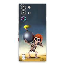 Чохол з героями Клеш Рояль для ZTE Nubia RedMagic 10 Pro – Скелет із бомбою