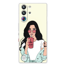 Силиконовый Чехол на ZTE Nubia RedMagic 10 Pro с картинкой Стильных Девушек (С напитком)