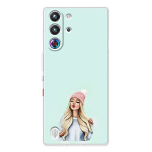 Силиконовый Чехол на ZTE Nubia RedMagic 10 Pro с картинкой Стильных Девушек (В шапке)