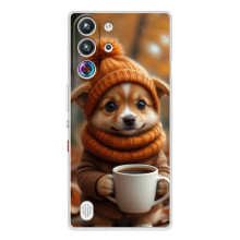 Друкований чохол 'Звірята з кавою' для ZTE Nubia RedMagic 10 Pro (Песик з кавою)