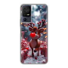 Яркий чехол для ZTE Nubia RedMagic 11 Pro Plus с Зимними Оленятами – Олень среди подарков