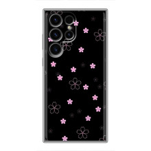 Чохол з розовим принтом для ZTE nubia RedMagic 11 Pro – Рожеві квіти на чорному