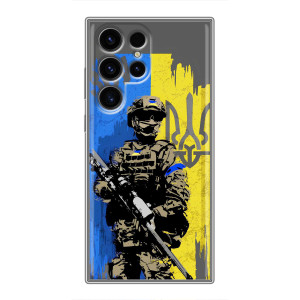 Чехол с украинским воином на ZTE nubia RedMagic 11S Pro+ (Воин с гербом)