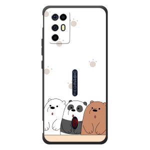 Чехлы с изображением разных животных для ZTE Nubia RedMagic 6R (Удивленные медвеженки)