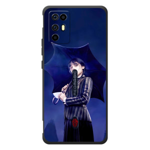Чехлы с принтом Уэнсдей на ZTE Nubia RedMagic 6R (Уэнсдей с зонтом)