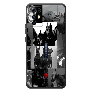 Чехол ДОБЕРМАН для ZTE Nubia RedMagic 6R (Коллаж Доберман)