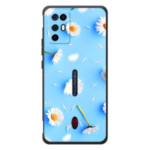 Чехол с Цветами для ZTE Nubia RedMagic 6R (ромашки на голубом)
