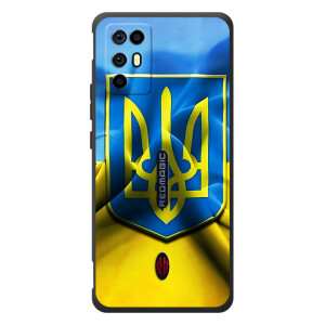Чохол з картинкою (Патріотичний ГЕРБ) на ZTE Nubia RedMagic 6R (Герб і Прапор України)
